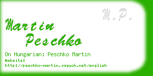 martin peschko business card
